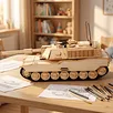 CUPUZ M1A2 Tank 3D Paper Puzzle DIY Assembly Model Kit Military Tank Educational Paper Craft for Collectible Gift